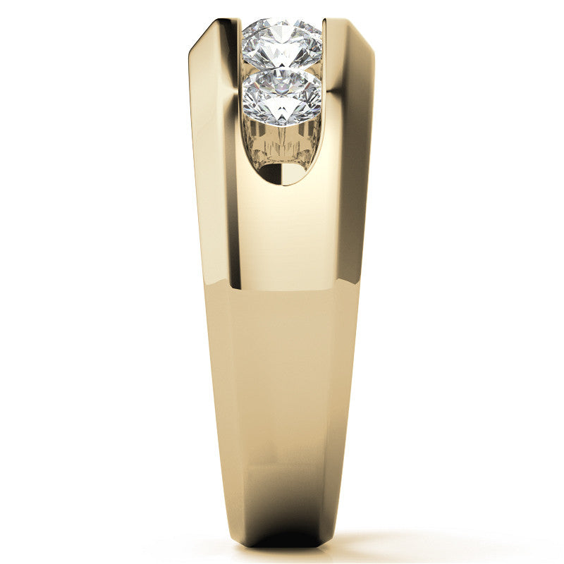 1.5ct Round Cut Moissanite Channel Set Men's Wedding Band