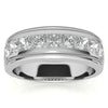 7mm Princess Cut Channel Set Moissanite Men's Wedding Band