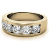 7mm Round Cut Channel Set Moissanite Men's Wedding Band