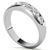 6mm Round Cut Seven Stone Moissanite Men's Wedding Band