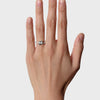 1.0CT-3.0CT Emerald Cut Moissanite Diamond Unique Bezel Engagement Ring