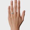 1.0CT-3.0CT Round Diamond Moissanite Two Stone Engagement Ring
