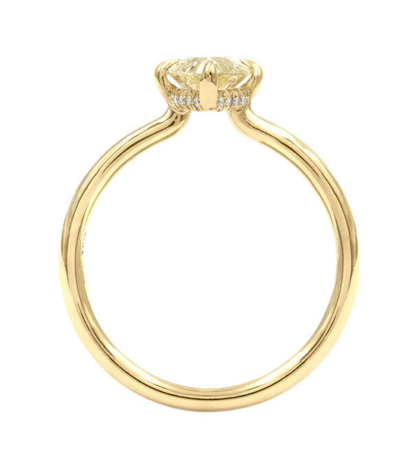 1.27CT Marquis Cut Diamond Moissanite Hidden Halo Engagement Ring