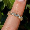 1.50CTW Pear Cut Moissanite Full Eternity Wedding Band