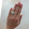 The Hybrid Icon: Half Bezel Triad Ring with Old Mine Cuts