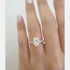 1.50ct Oval Cut Solitaire Pave Setting Moissanite Engagement Ring