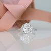 2.25CT Oval Cut Moissanite 3 Stones Engagement Ring