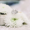 2.25CT Oval Cut Moissanite 3 Stones Engagement Ring