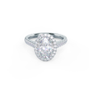 2.15CT Oval Moissanite Halo Pave Setting Diamond Engagement Ring