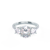 2.0CT Oval Cut Moissanite Three Stone Engagement Ring