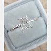 1.0ct Radiant Cut Moissanite Solitaire Style Engagement Ring