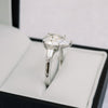 3.0CT Pear Moissanite 3 Stones Engagement Ring