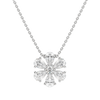 0.7 CT Pear and Round Cut Moissanite Petal Necklace
