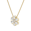 0.7 CT Pear and Round Cut Moissanite Petal Necklace