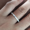 0.20 CTW Round Brilliant & Baguette Cut Half Eternity Wedding Band
