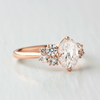 1.33CT Oval Cut Unique Cluster Moissanite Engagement Ring