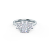 2.50CT Radiant Moissanite 3 Stones Engagement Ring