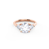 2.0CT Round Moissanite 3 Stones Engagement Ring