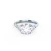 2.0CT Round Moissanite 3 Stones Engagement Ring
