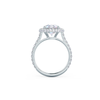 2.0CT Round Brilliant Cut Moissanite Halo Engagement Ring