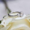 2.25CT Round Moissanite Three Stone Engagement Ring