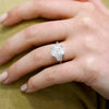 3.50CT Oval Cut Moissanite 3 Stones Engagement Ring