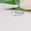 2.0CT Round Brilliant Cut Moissanite 3 Stones Engagement Ring