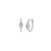 0.17 TCW Round Moissanite Diamond Huggie Earrings