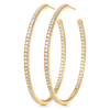 2.25 TCW Round Moissanite Diamond Inside Out Hoop Earrings
