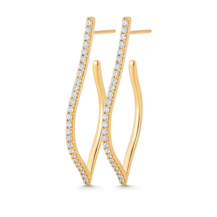 0.73 TCW Round Moissanite Diamond Hoop Earrings