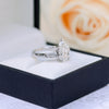 3.0CT Pear Moissanite 3 Stones Engagement Ring