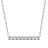 0.24 CT Round Cut Moissanite Bar Setting Necklace
