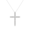 0.17 CT Round Cut Cross Pendant Moissanite Diamond Necklace