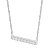 0.24 CT Round Cut Moissanite Bar Setting Necklace