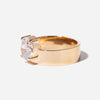 1.0CT-2.0CT Oval Cut Moissanite Diamond Thick Band Engagement Ring
