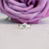 2.25CT Round Moissanite Three Stone Engagement Ring