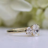 1.50CT Oval Cut Moissanite Three Stones Engagement Ring