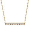 0.24 CT Round Cut Moissanite Bar Setting Necklace