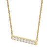 0.24 CT Round Cut Moissanite Bar Setting Necklace